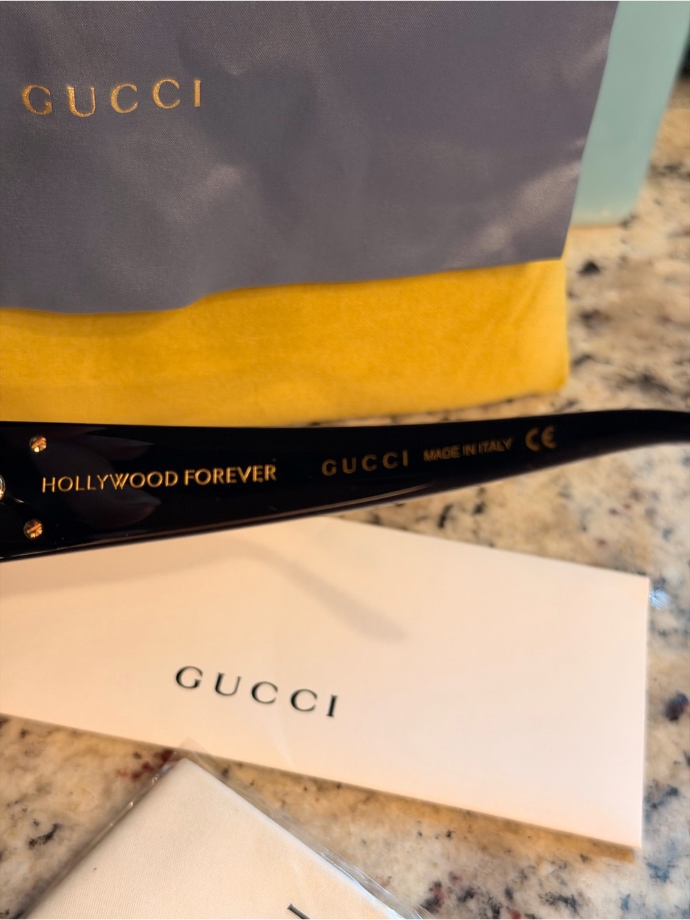 Gucci GG0781S Crystal-Embellished Black Cat-Eyed Hollywood Forever Sunglasses - Picture 4 of 14